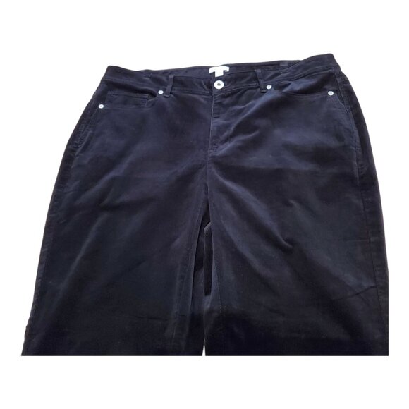 J. JILL SZ 18 Women's Black Soft Corduroy Straight Leg Jeans Pants - Picture 2 of 9